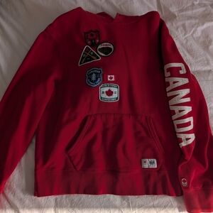 Canada Themed Red Crewneck Sweater